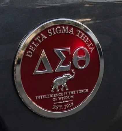 Delta Sigma Theta car emblem