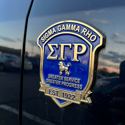 Sigma Gamma Rho car emblem
