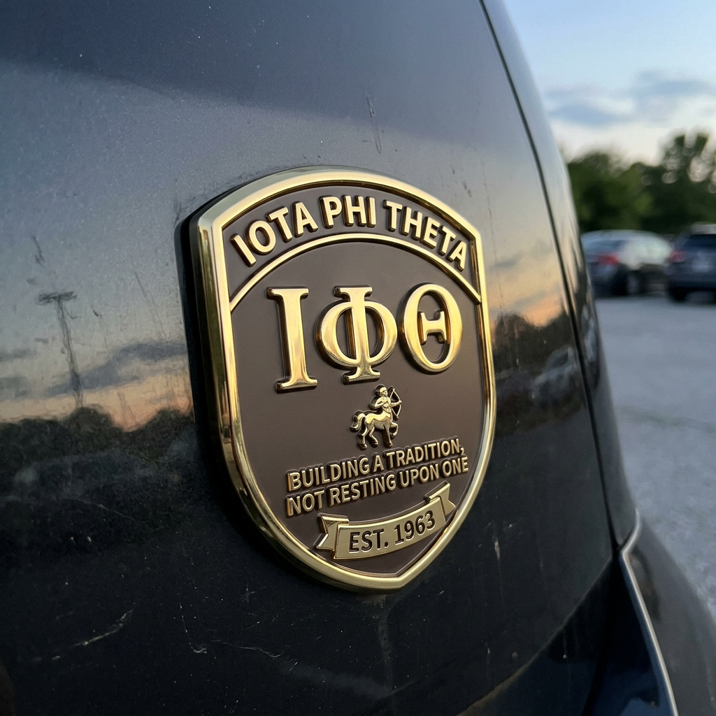 Iota Phi Theta car emblem
