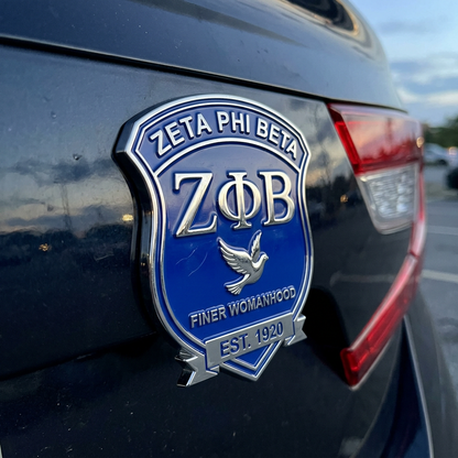 Zeta Phi Beta car emblem